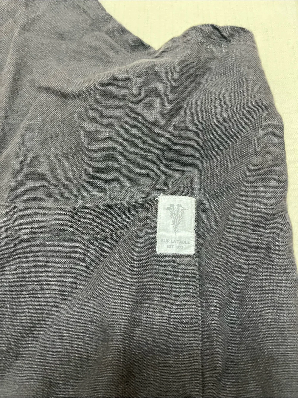 Sur La Table washed linen apron